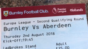 Burnley v Aberdeen Ticket