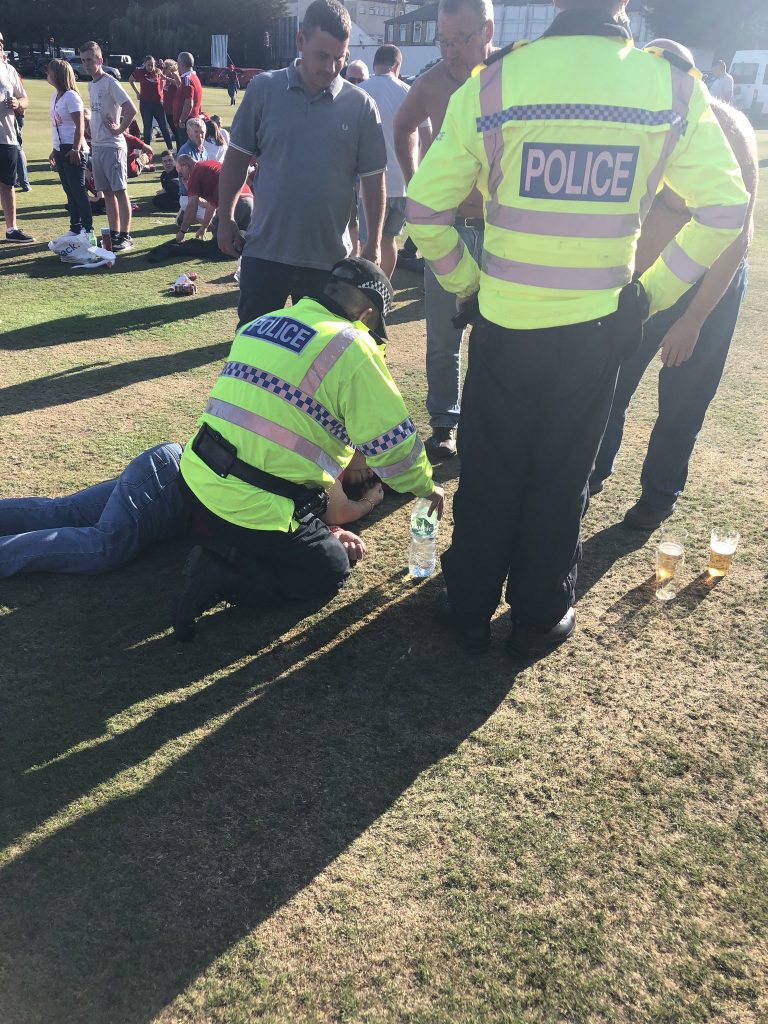 @CraigDenholm - Desperation for tickets yesterday was high. This guy was lying being attended to by his mates and police (nothing serious) another guy comes up and ask him if he could have his ticket if he wasn’t making the game??