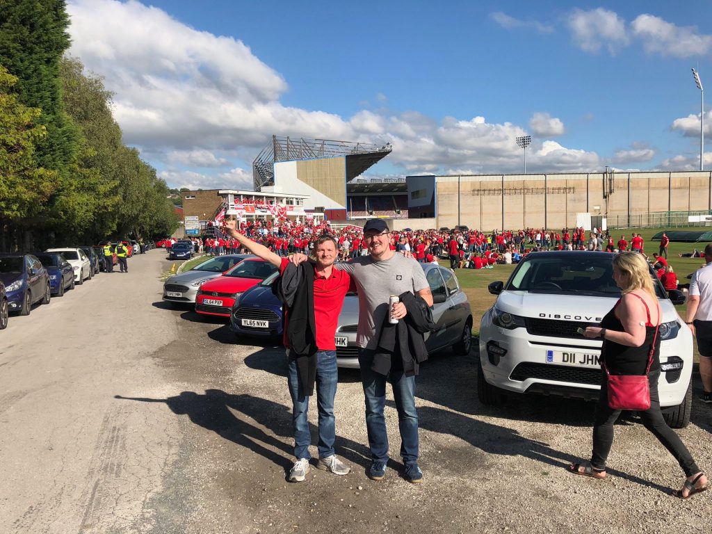 @Kilkito - Just arrived at Burnley cricket ground #standfree