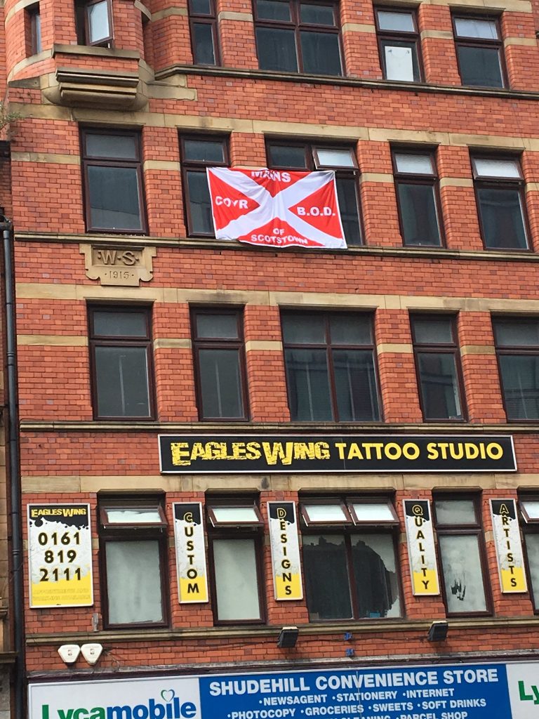 @PatersonStan - Came out of our hotel in Manchester and just saw this. COYR. On our way to Burnley.