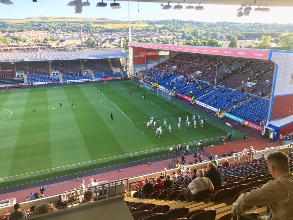 @davidpreece12 - Turf Moor and Lancashire looking glorious tonight for the Dons.