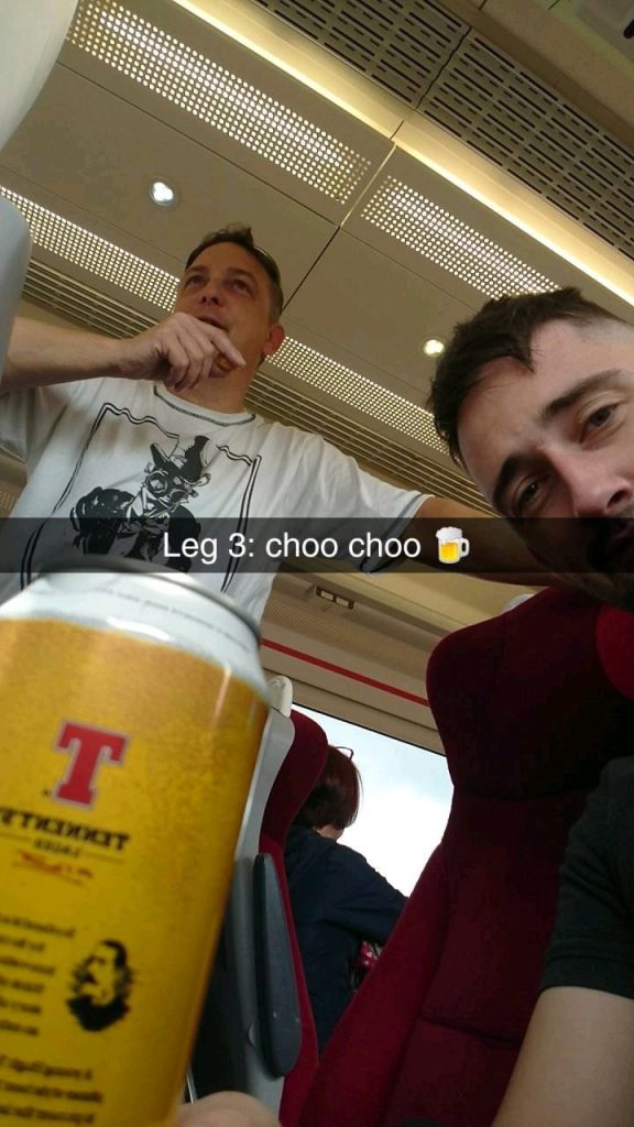 @mattcoull1903 - Nothing says "Football away trip" quite like a can of warm Tennents ??